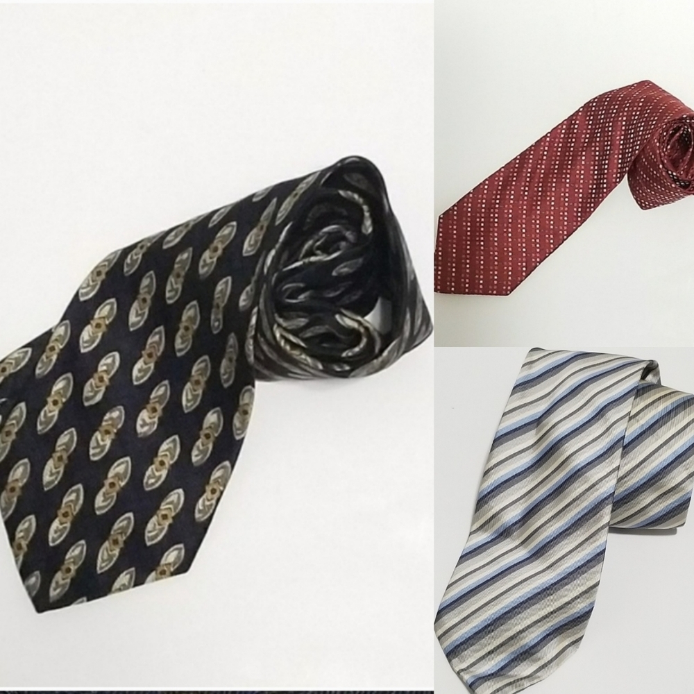 🚶‍♂️3 100% Silk  Neck Ties